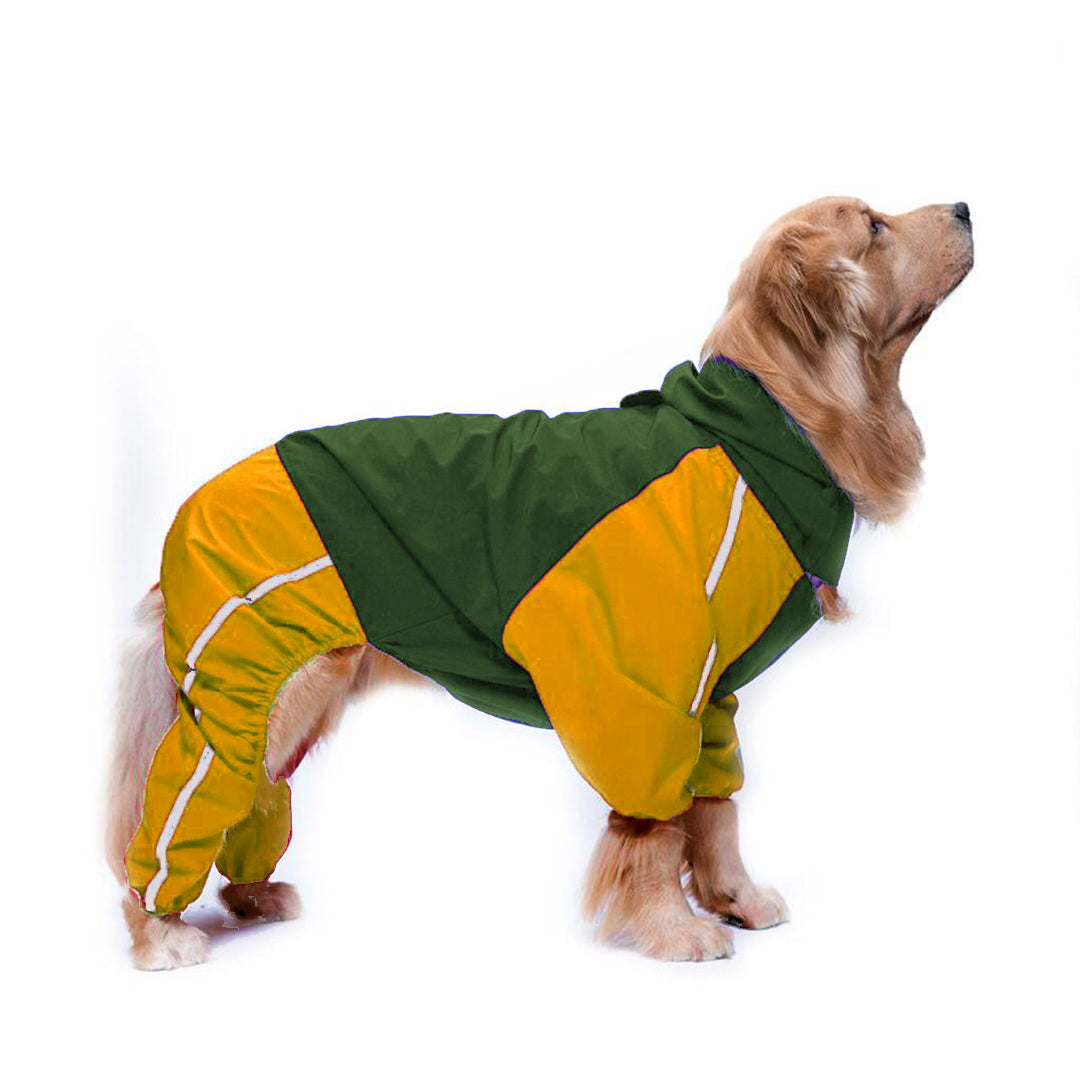 Army Green- Yellow Body Suit Raincoat