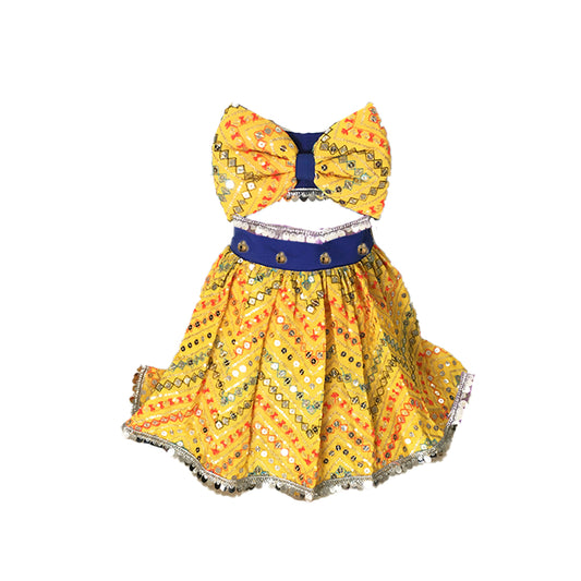 Yellow Embroidered Traditional Dress