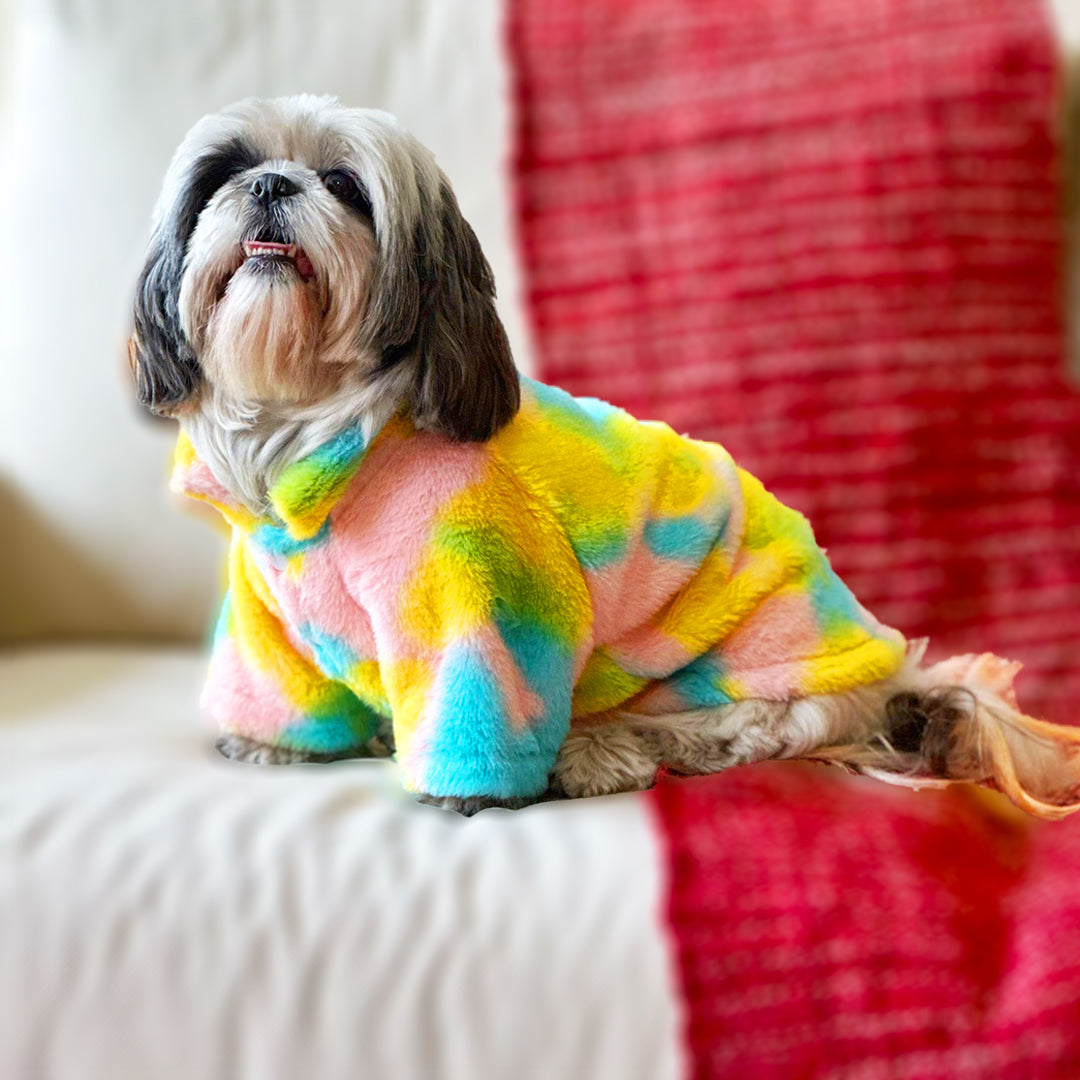 Rainbow Dog Pajamas by Dogo - Red