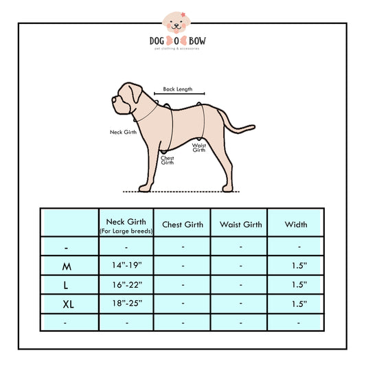 Hearty print Martingale Collar LARGE