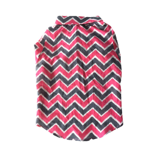Pink Grey Chevron Shirt