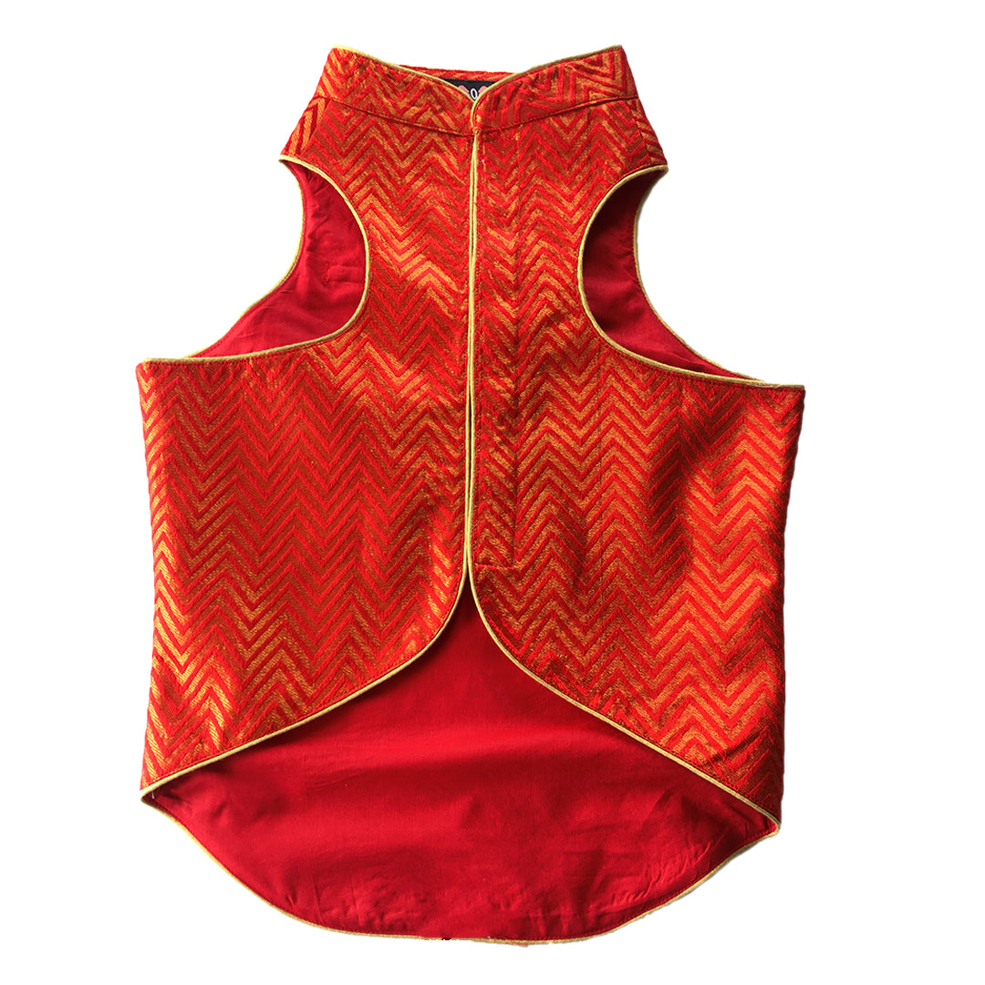 Red Chevron Sherwani