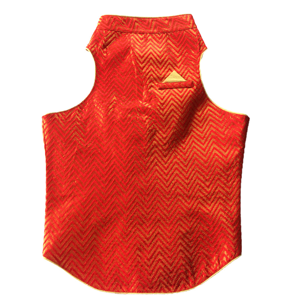 Red Chevron Sherwani