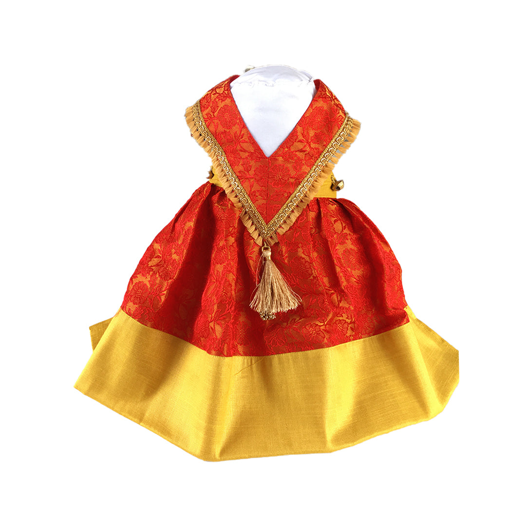 Red Floral Traditional Frock