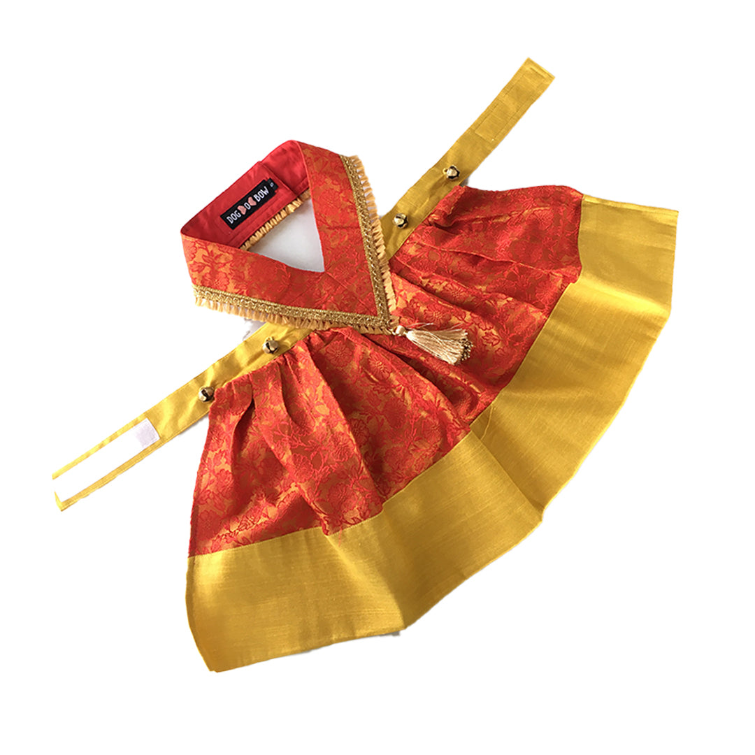 Red Floral Traditional Frock