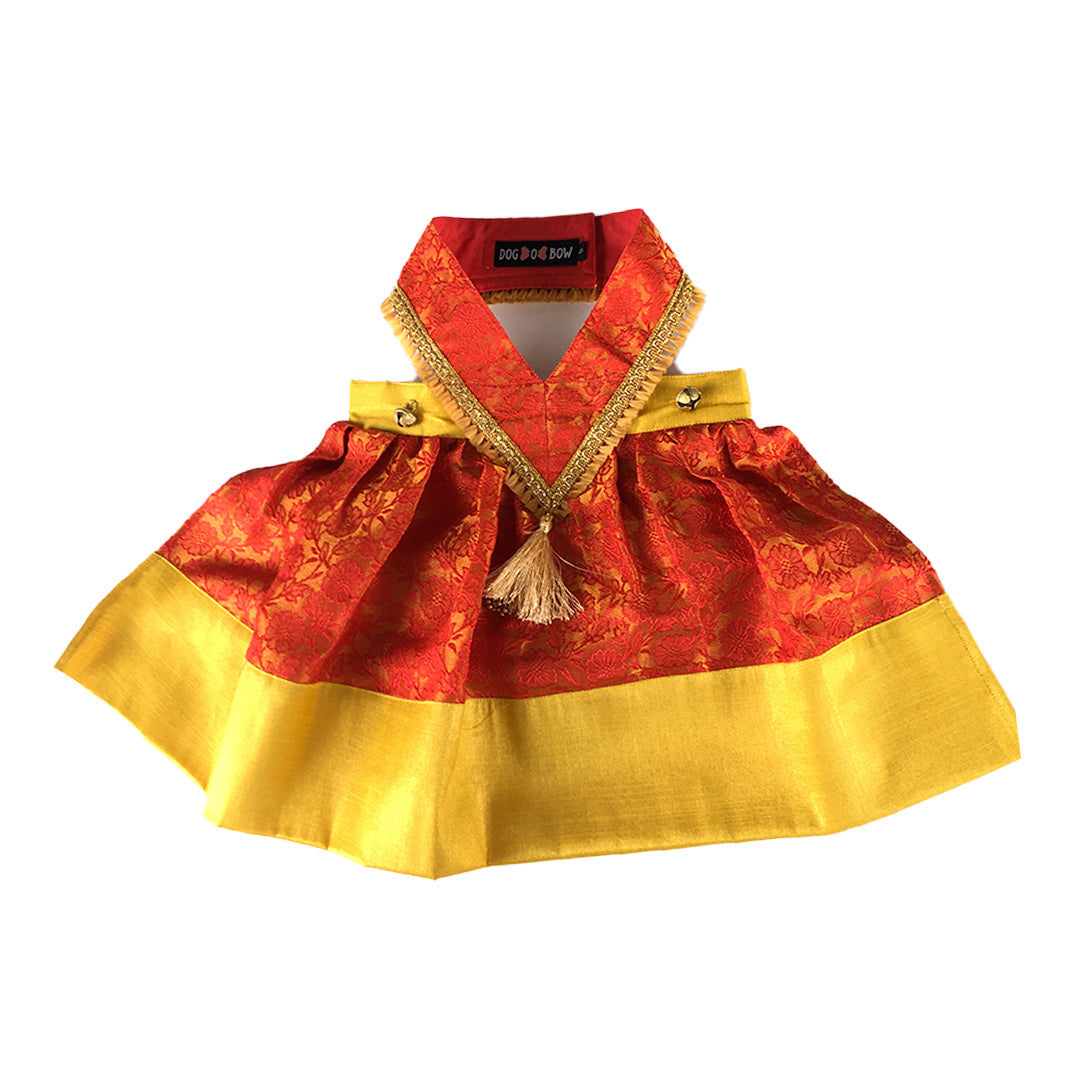 Red Floral Traditional Frock