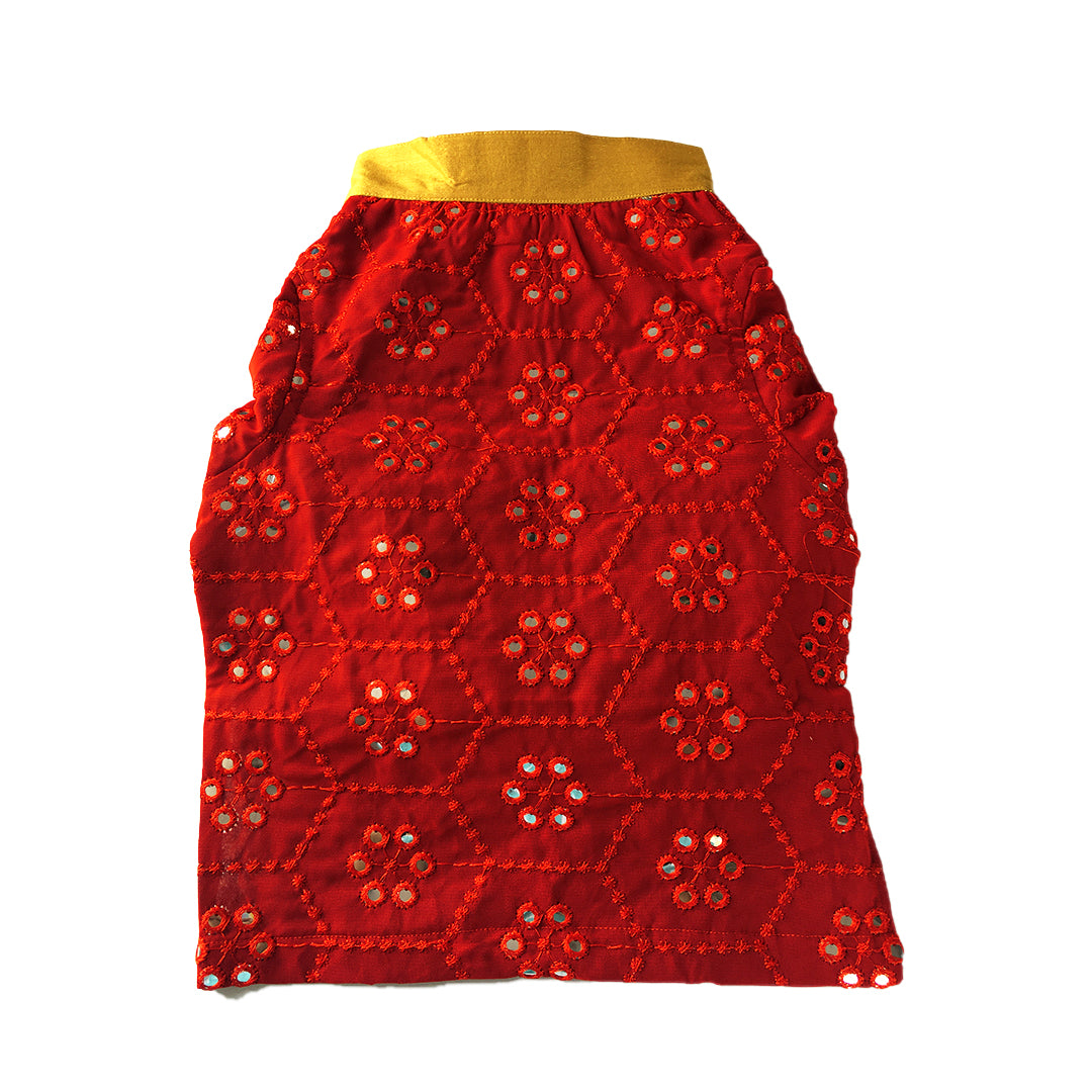 Red Mirror Kurta