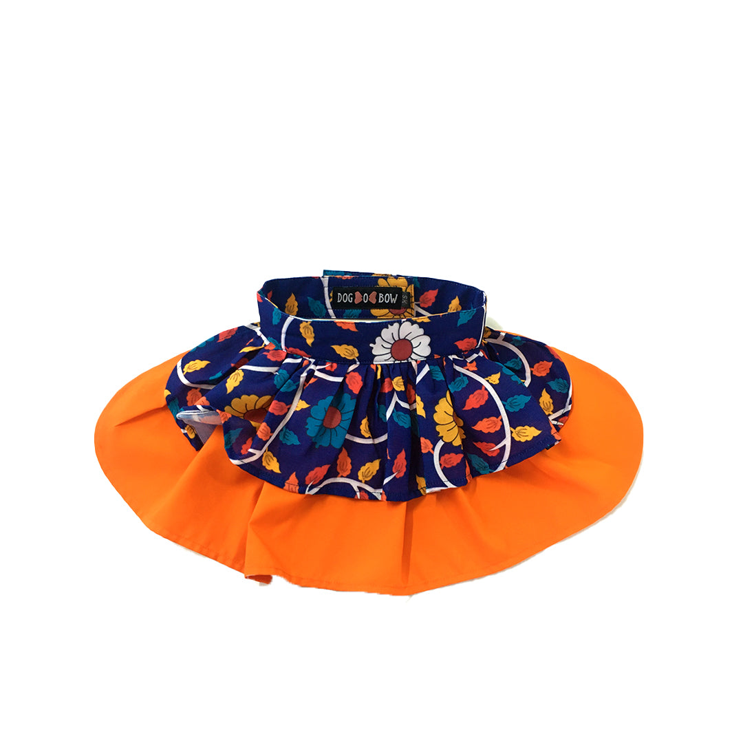 Royal Blue Floral Ruffle Lehenga Choli