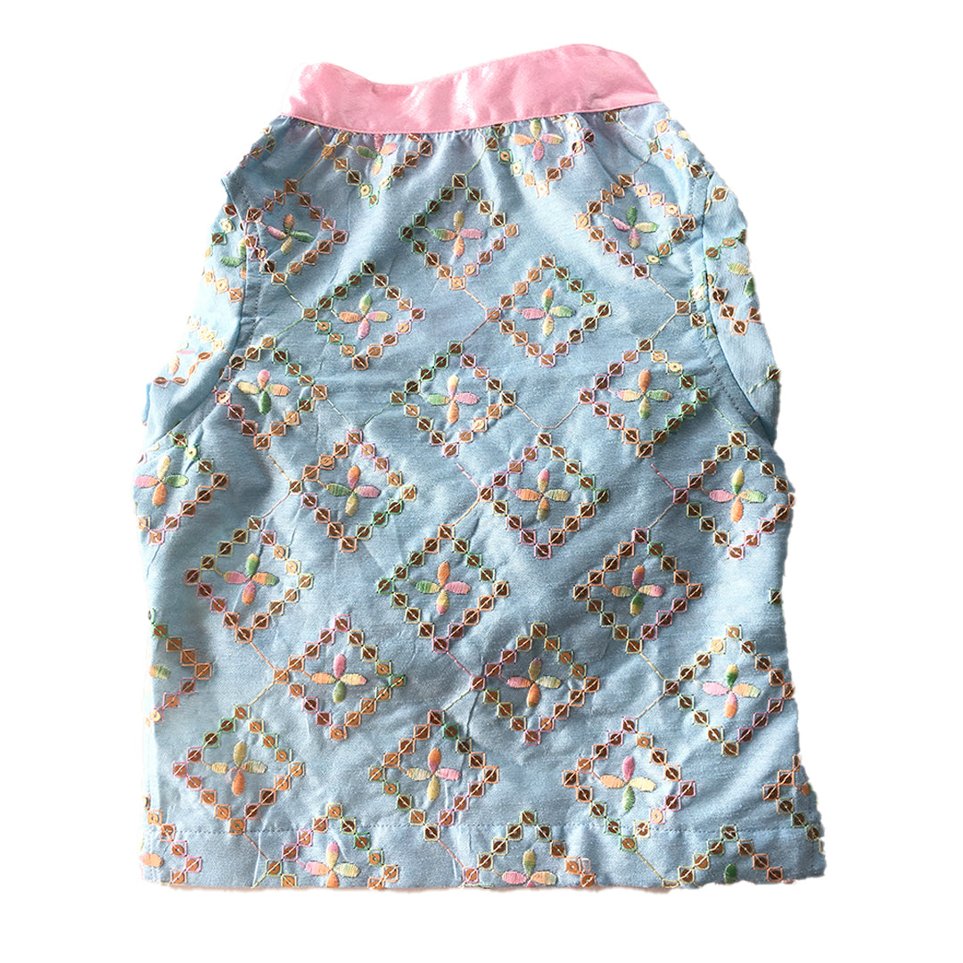 Sky Blue Embroidered Kurta