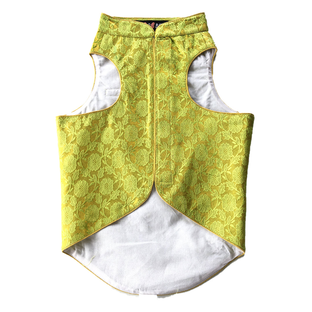 Lime Green Floral Sherwani