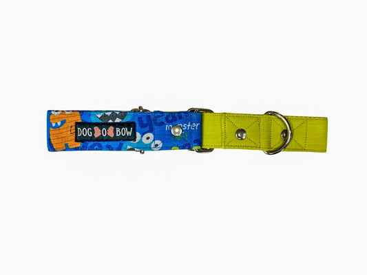Monster Print Martingale Collar SMALL