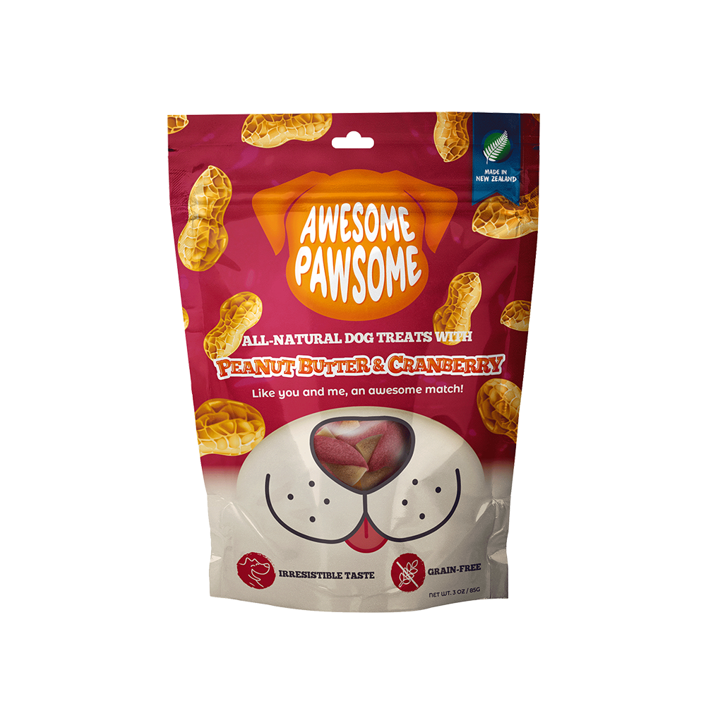 Peanut Butter& Cranberry All-Natural Grain -Free Dog Treats 85gm