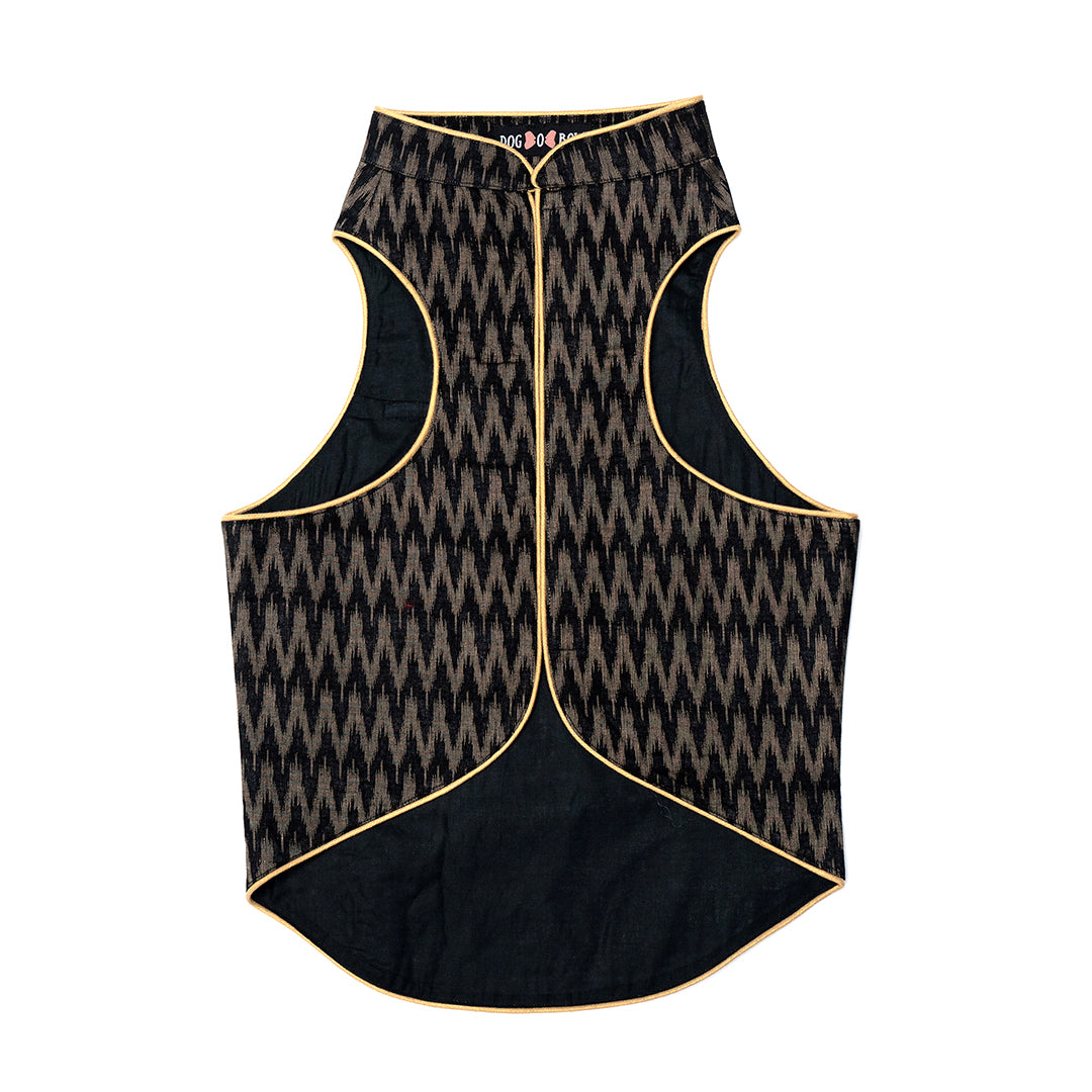 Black Ikat Sherwani