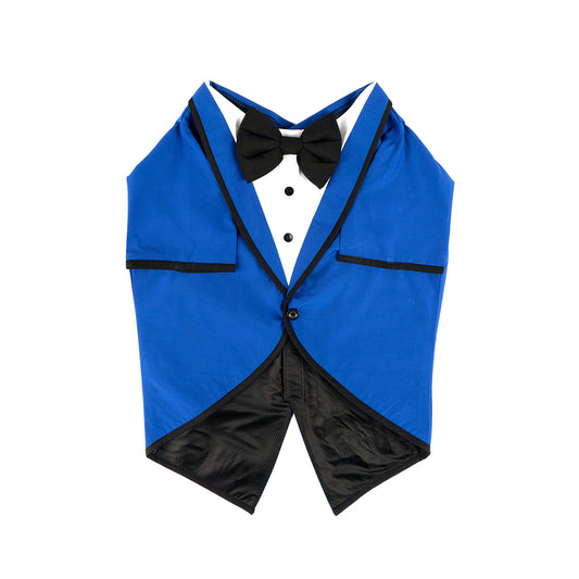 Blue Framed Lapel Tuxedo with Sleeves