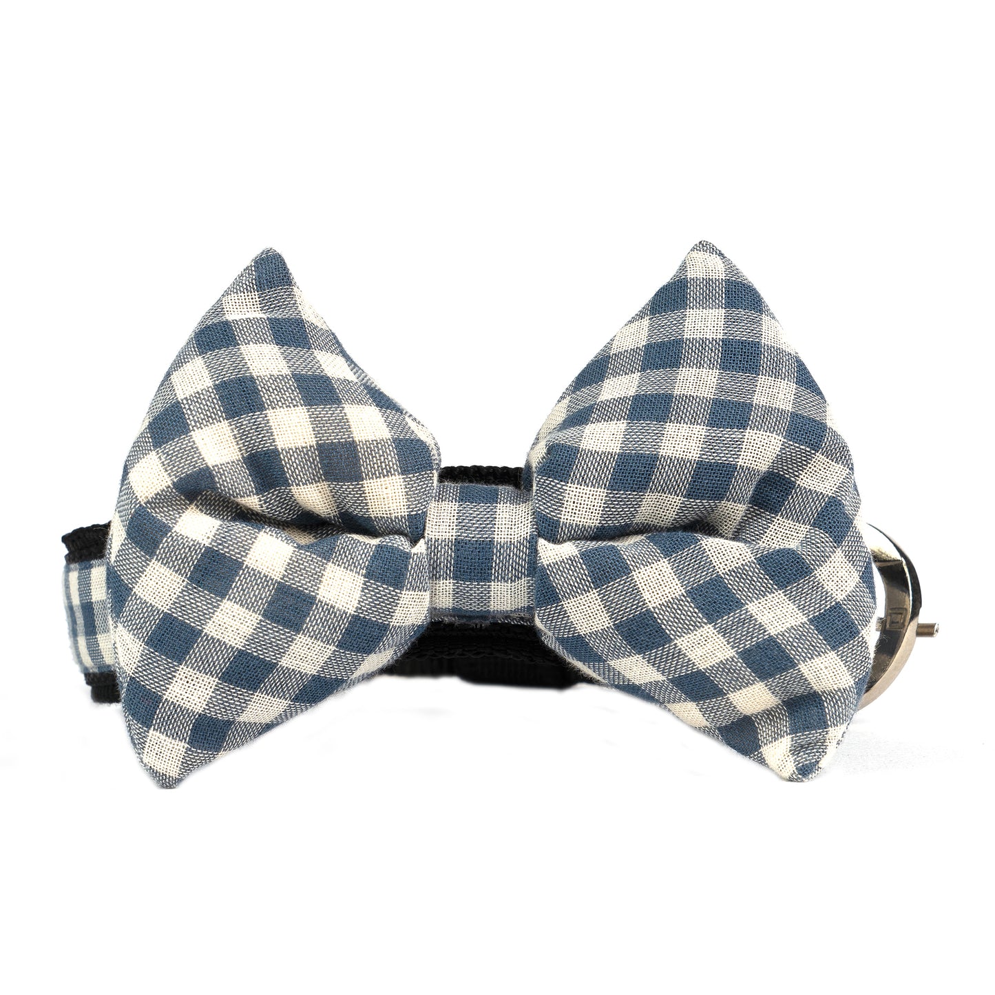 Grey Check Bow Collar