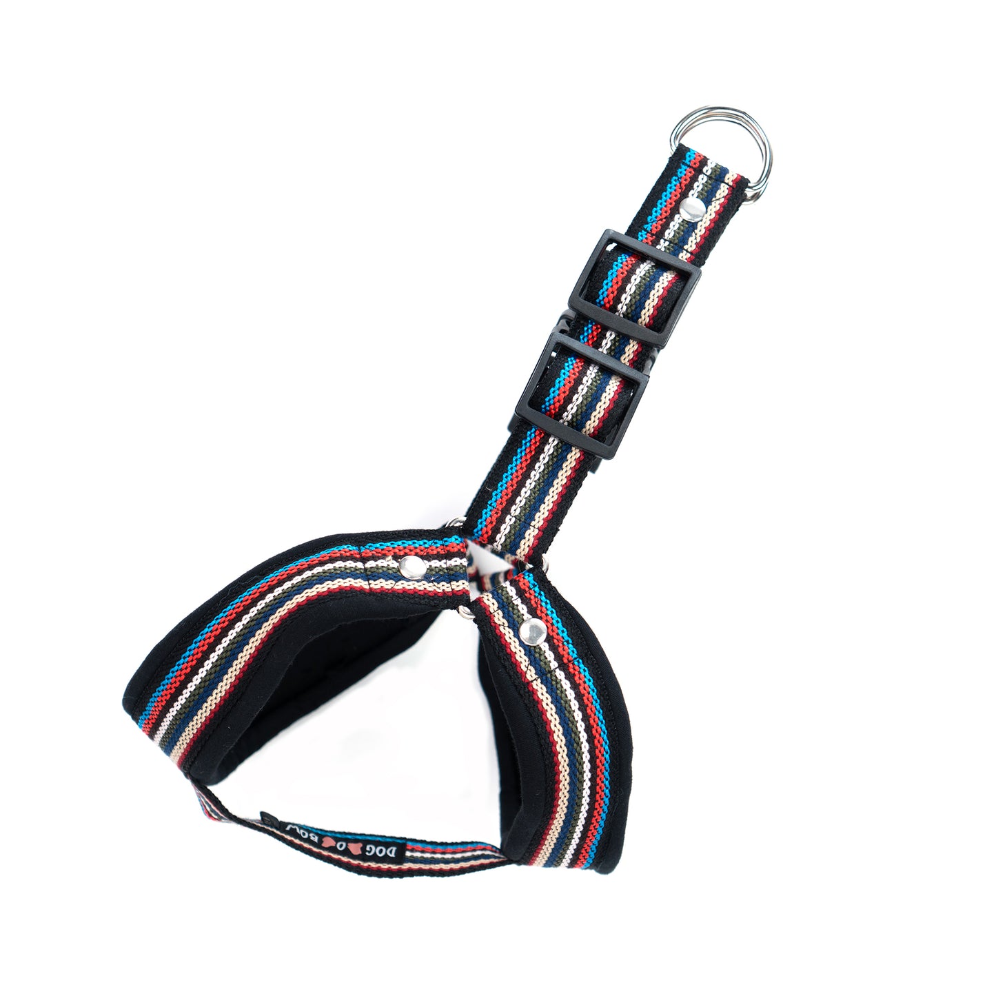Multistripe Black Step-in Harness