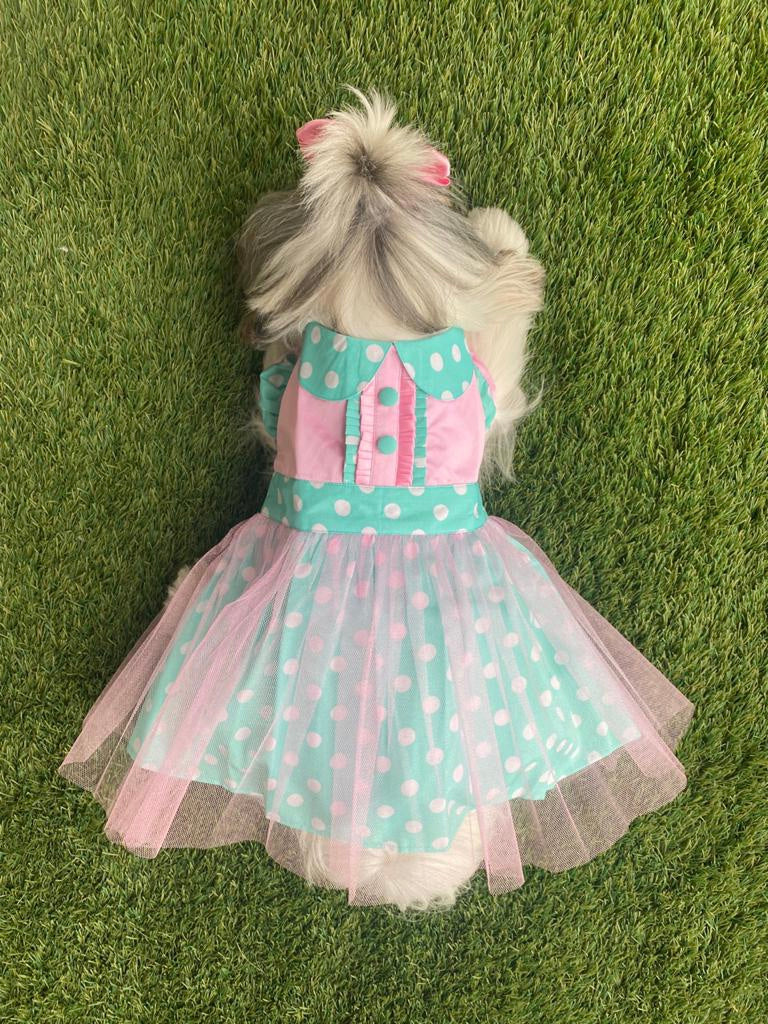 Teal Polka Dot Frock