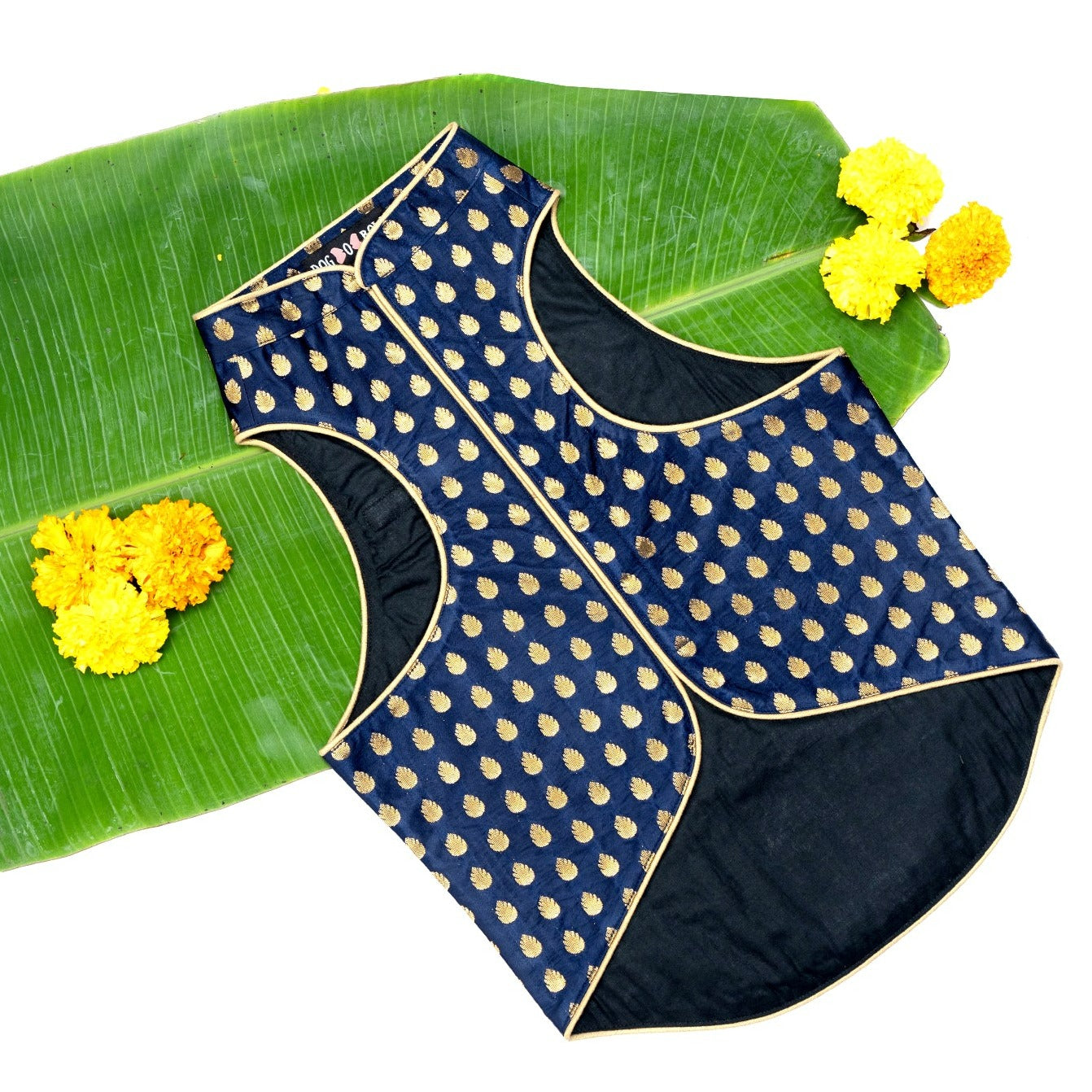 Navy Blue Brocade Sherwani
