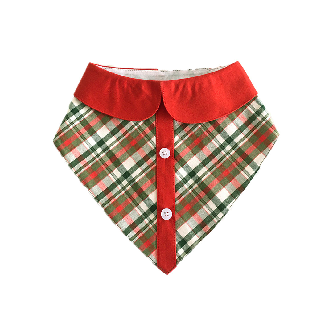 Olive Check Peterpan Bandana