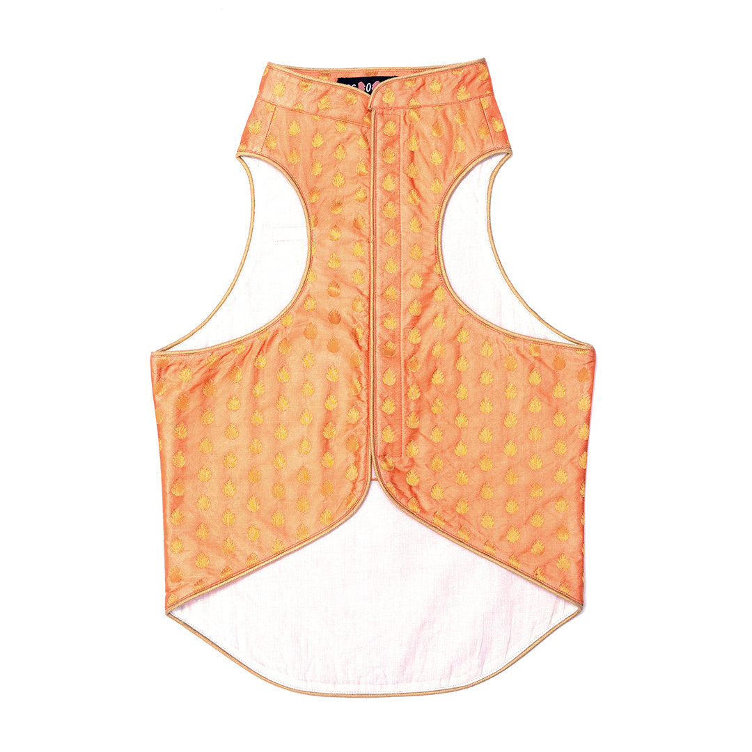 Peach Brocade Sherwani