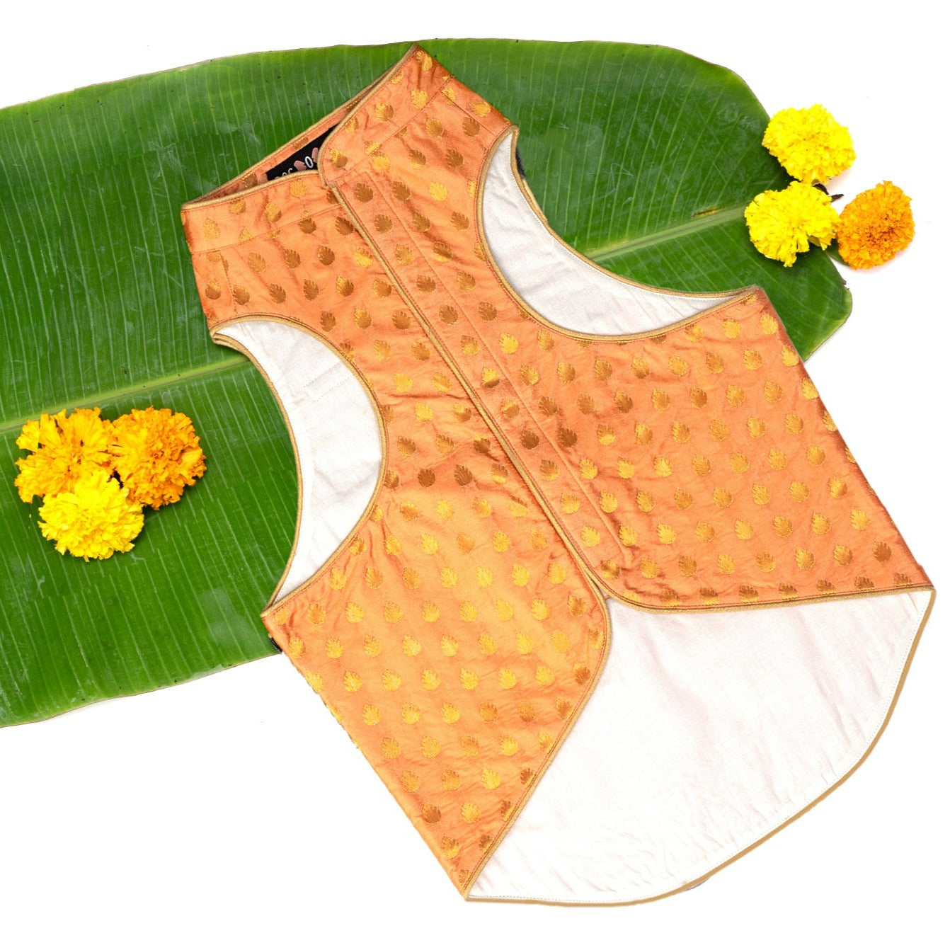 Peach Brocade Sherwani