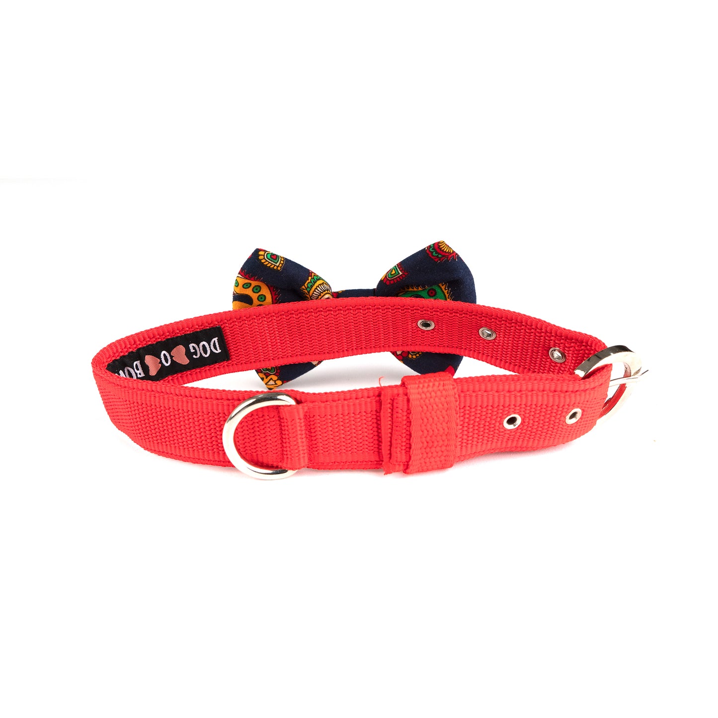 Peacock Print Bow Collar