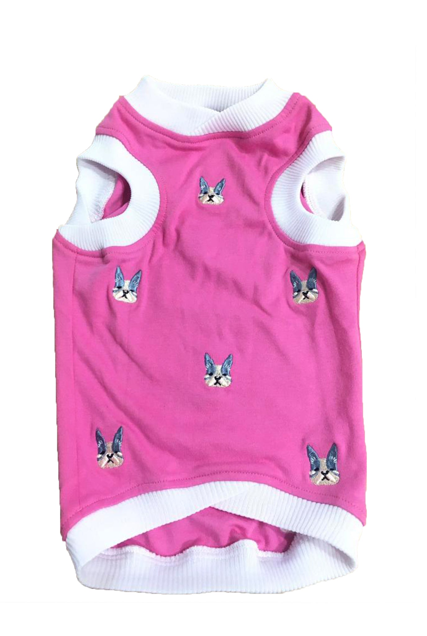 Pink Embroidered Tank Top