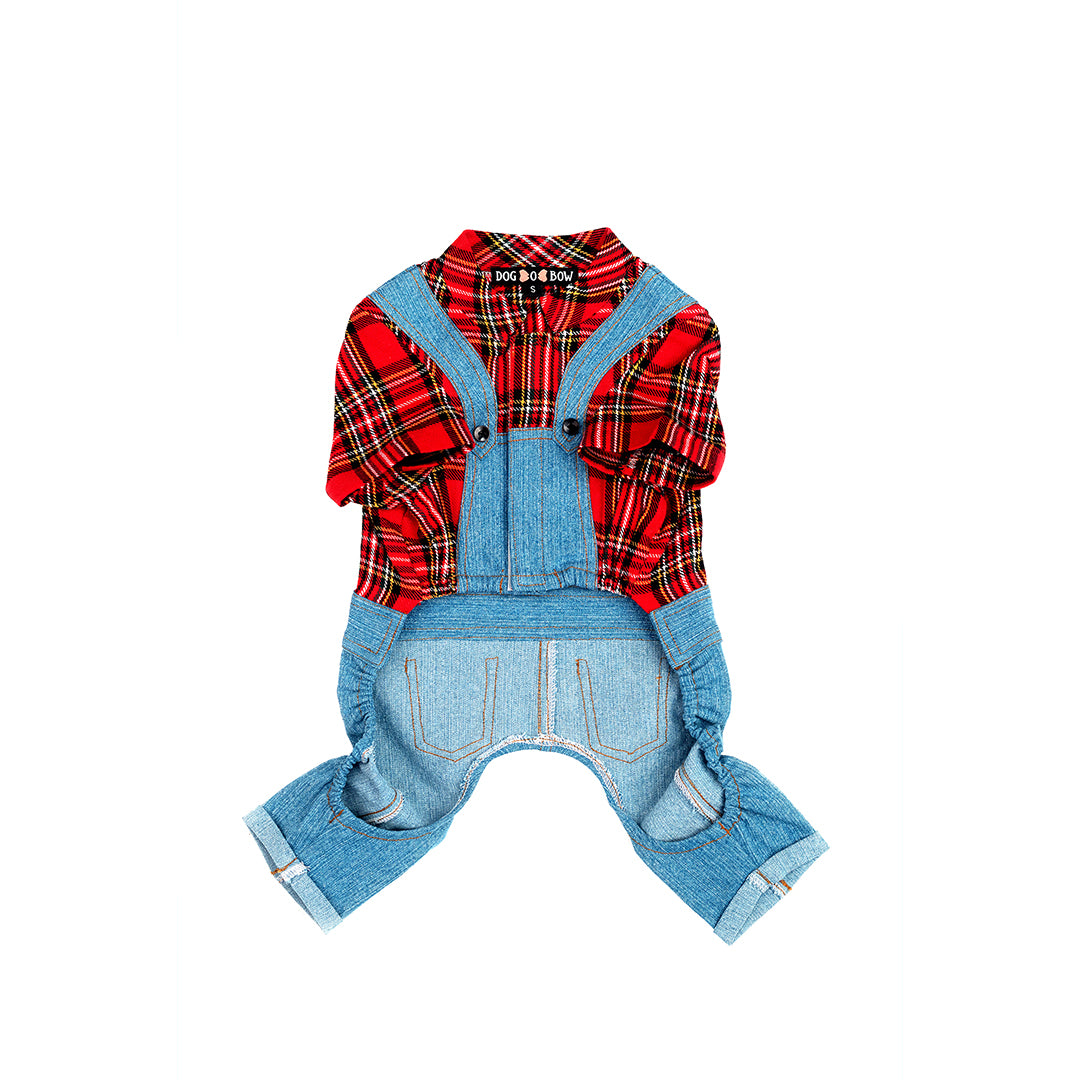 Plaid Check Dungaree