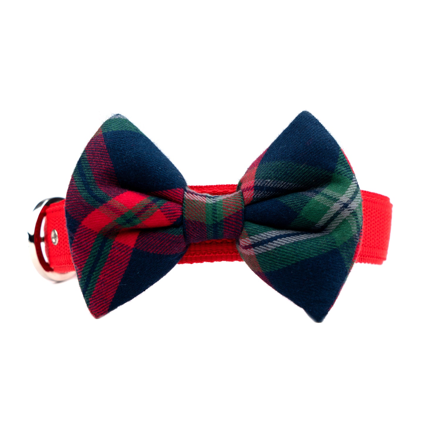 Red Green Check Bow Collar
