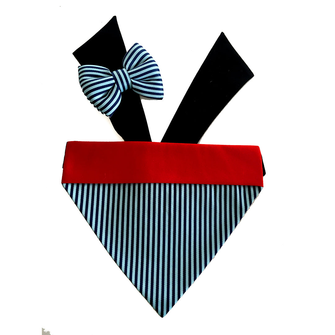 Red Blue Stripe Sash Bandana