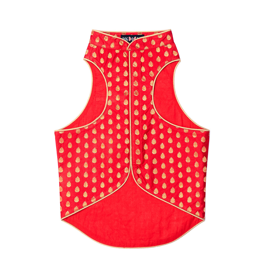 Red Brocade Sherwani