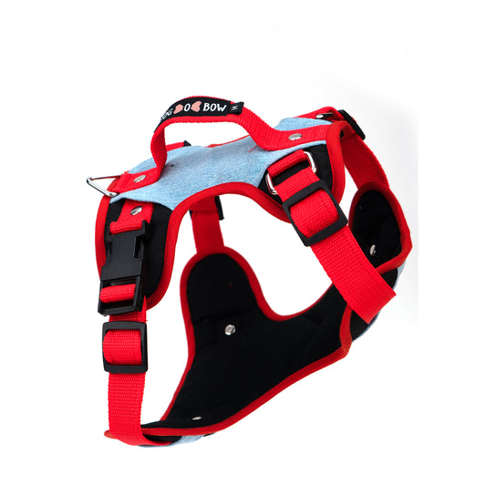 Red Teal Double Padded Harness