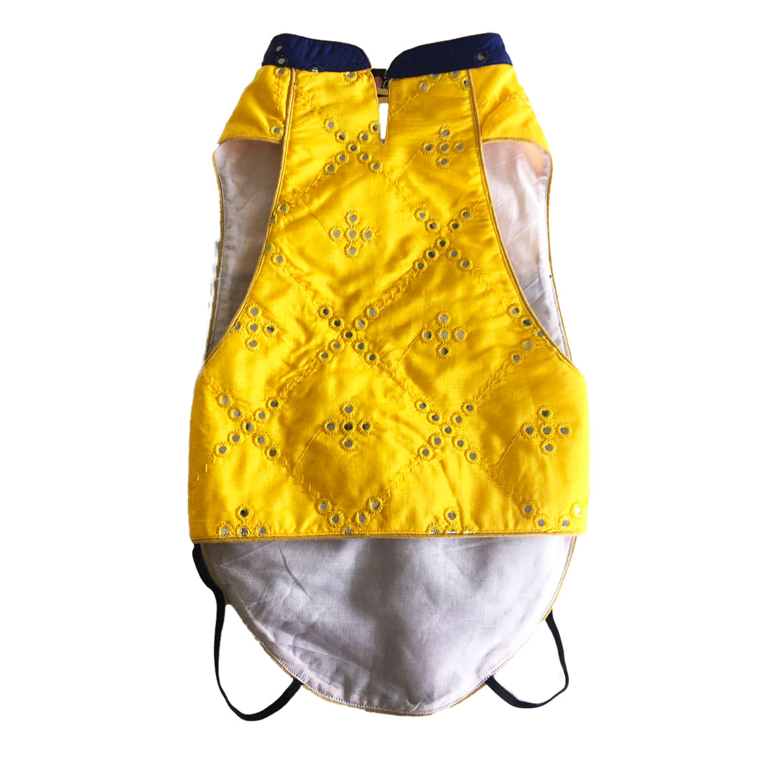 Yellow Overhead Mirror Sherwani