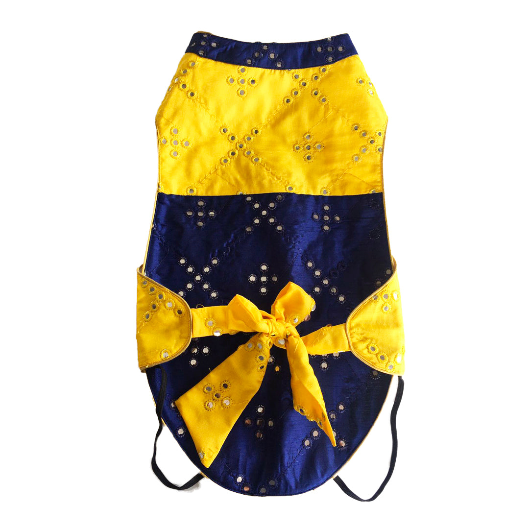 Yellow Overhead Mirror Sherwani