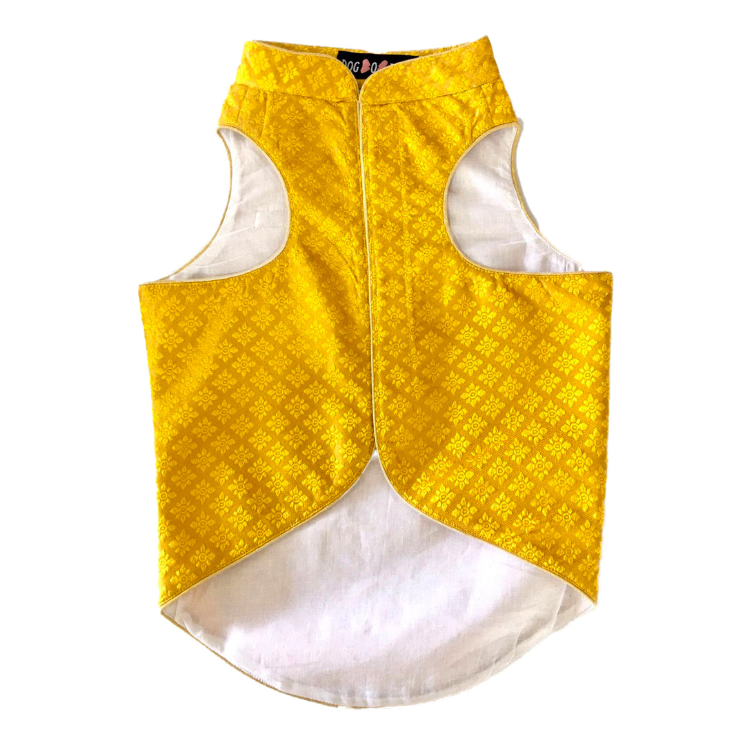 Yellow Brocade Sherwani