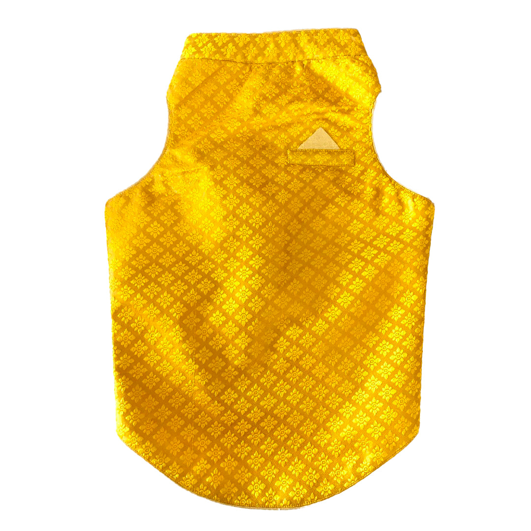 Yellow Brocade Sherwani