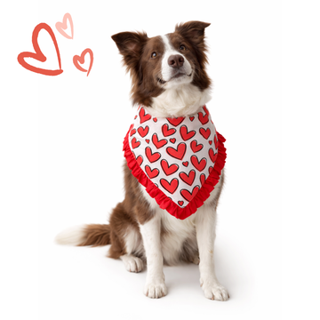 Hearty Red Ruffle Bandana