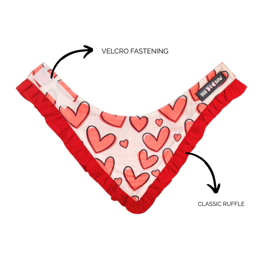 Hearty Red Ruffle Bandana