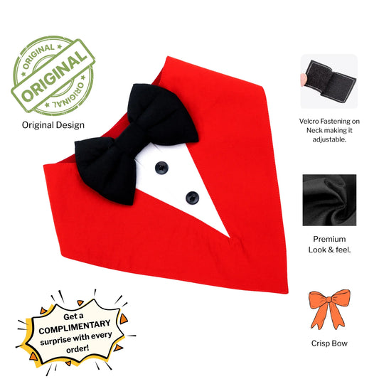 Red Tuxedo Bandana