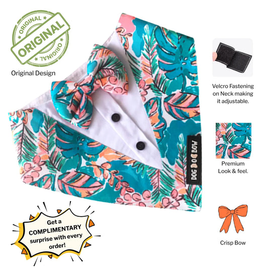 Tropicana Print Tuxedo Bandana