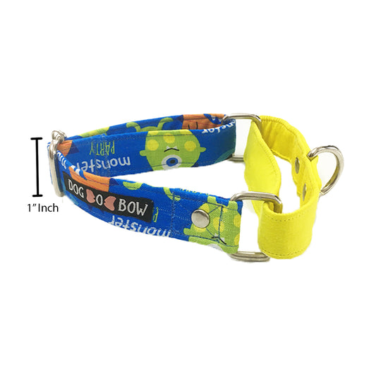 Monster Print Martingale Leash Combo (1 inch Width)