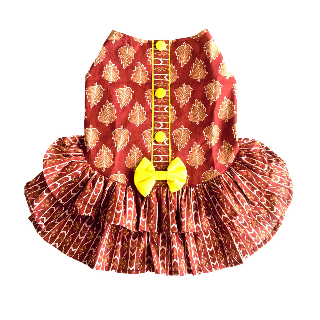 Brick Leaf Flapper dress