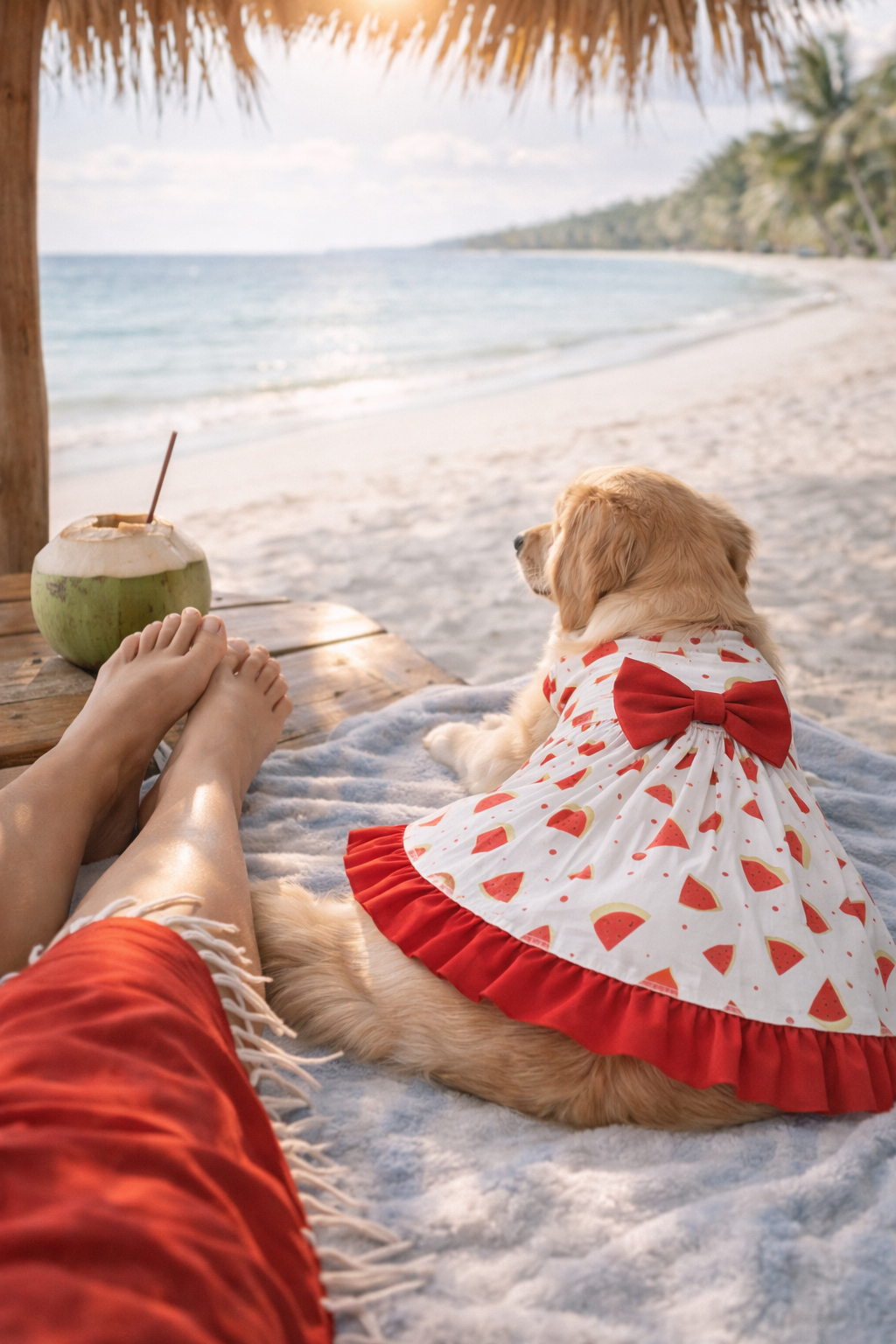 Red Gingham Double-Layer Cake Dress For Cats And Dogs