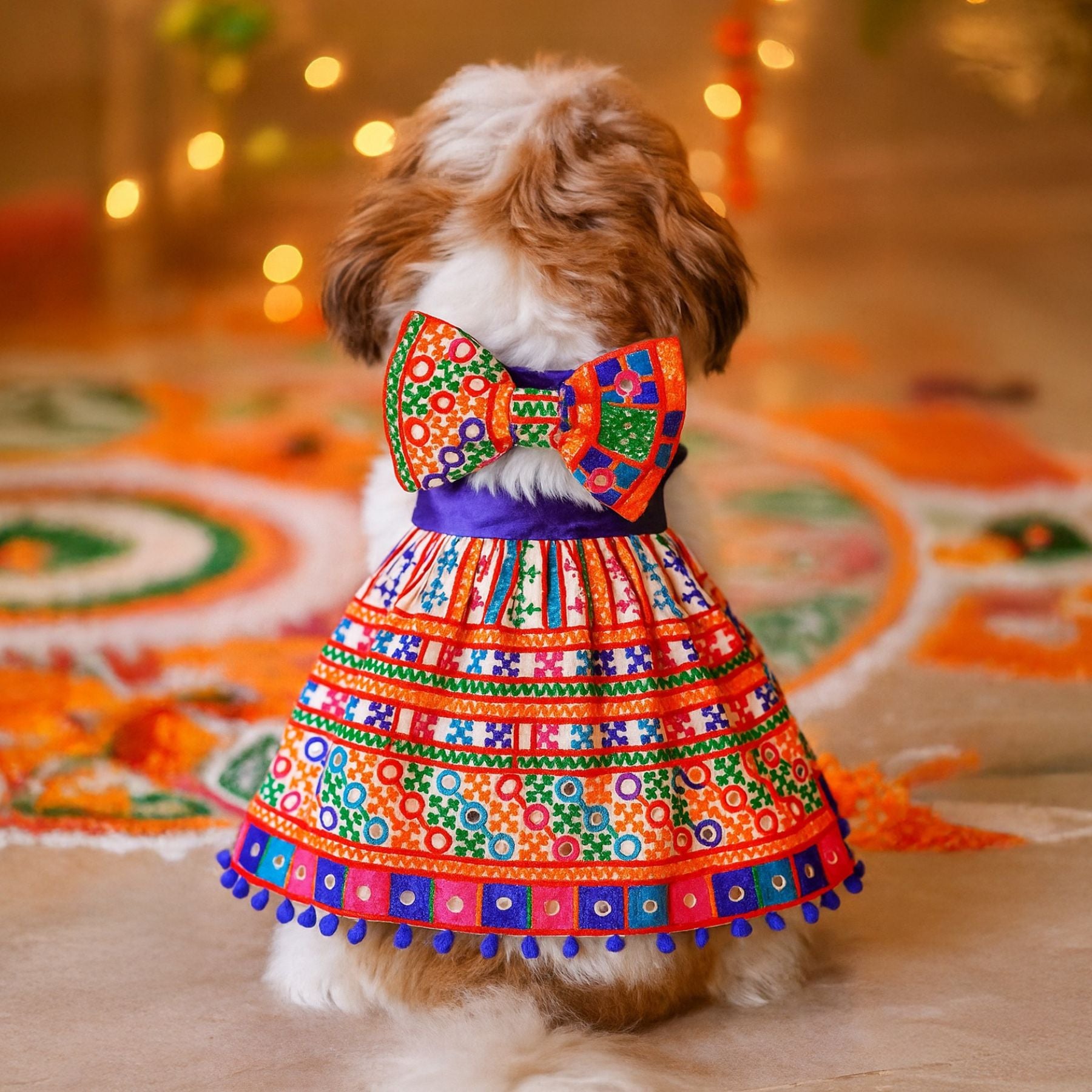 White embroidered Traditional Dress
