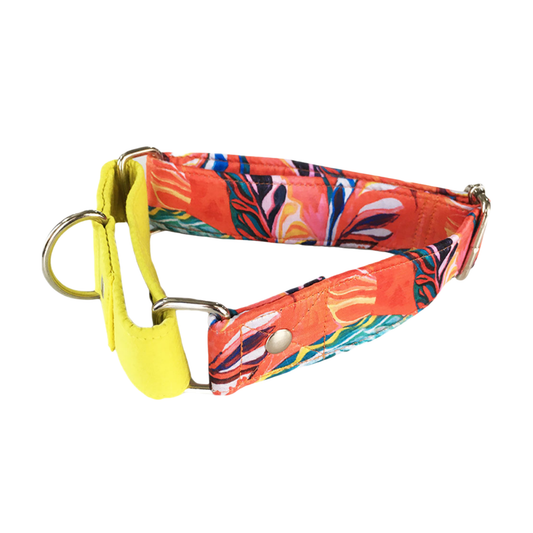 Red Hawaii Martingale Collar LARGE