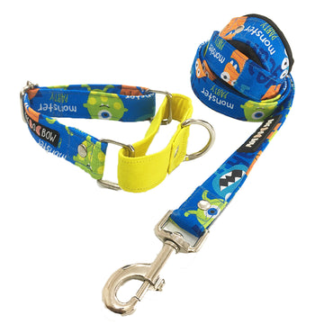 Monster Print Martingale Leash Combo (1 inch Width)