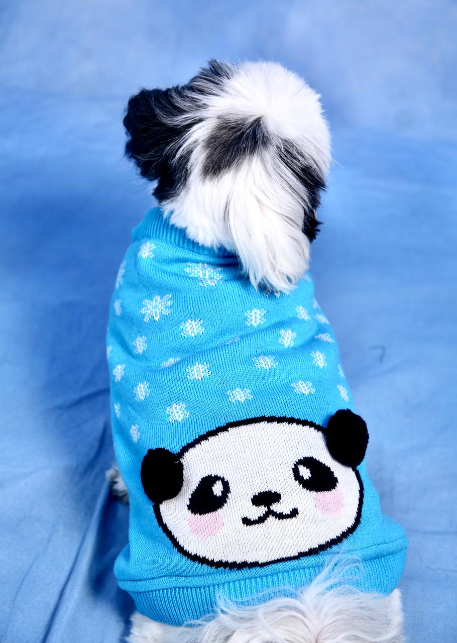 Blue Panda Knit Sweater