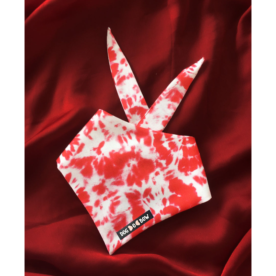 Red Tie & Dye Pet bandana