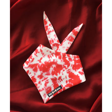 Red Tie & Dye Pet bandana