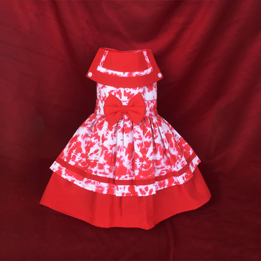 Red Rosette Dress